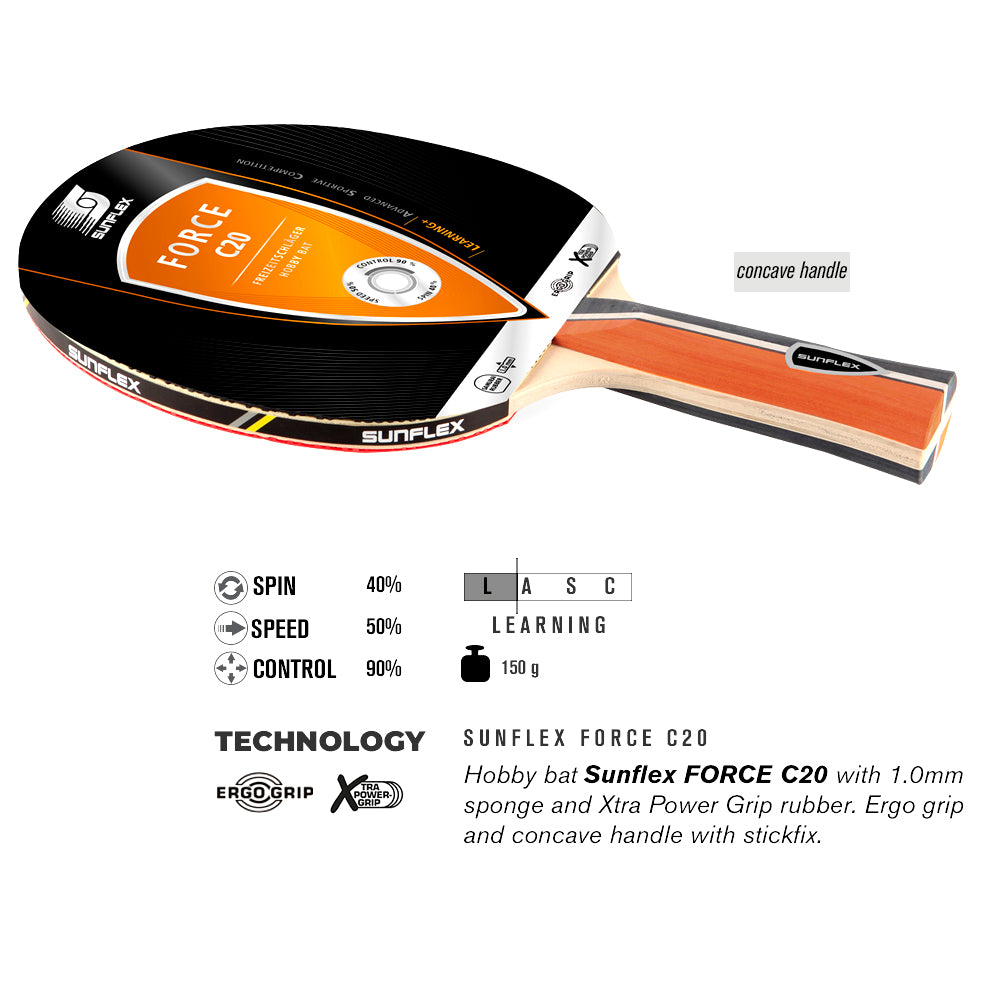 Sunflex Force C20 Table Tennis Bat