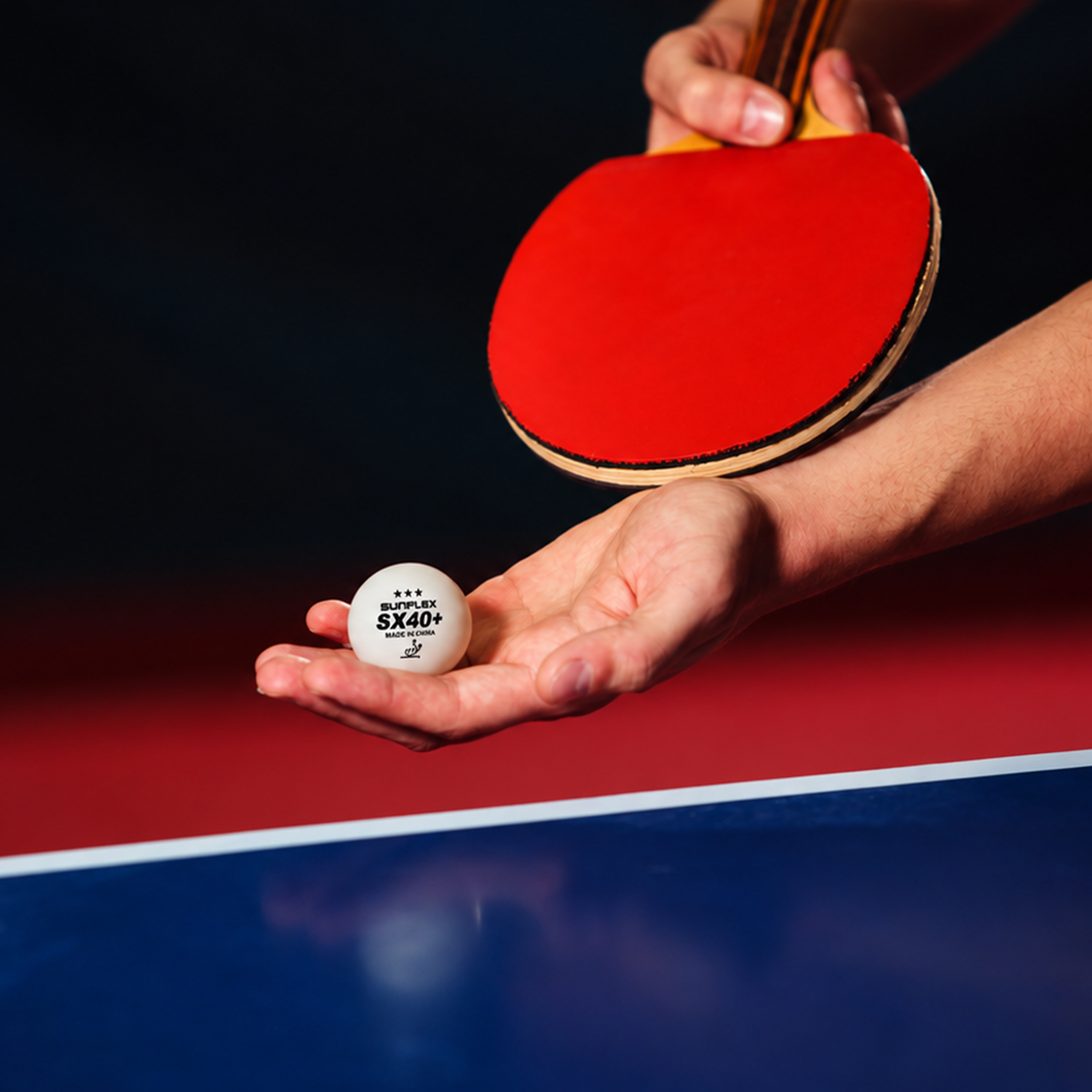 Sunflex SX40+ 3 Star Non-Celluloid Table Tennis Balls 3pcs/box