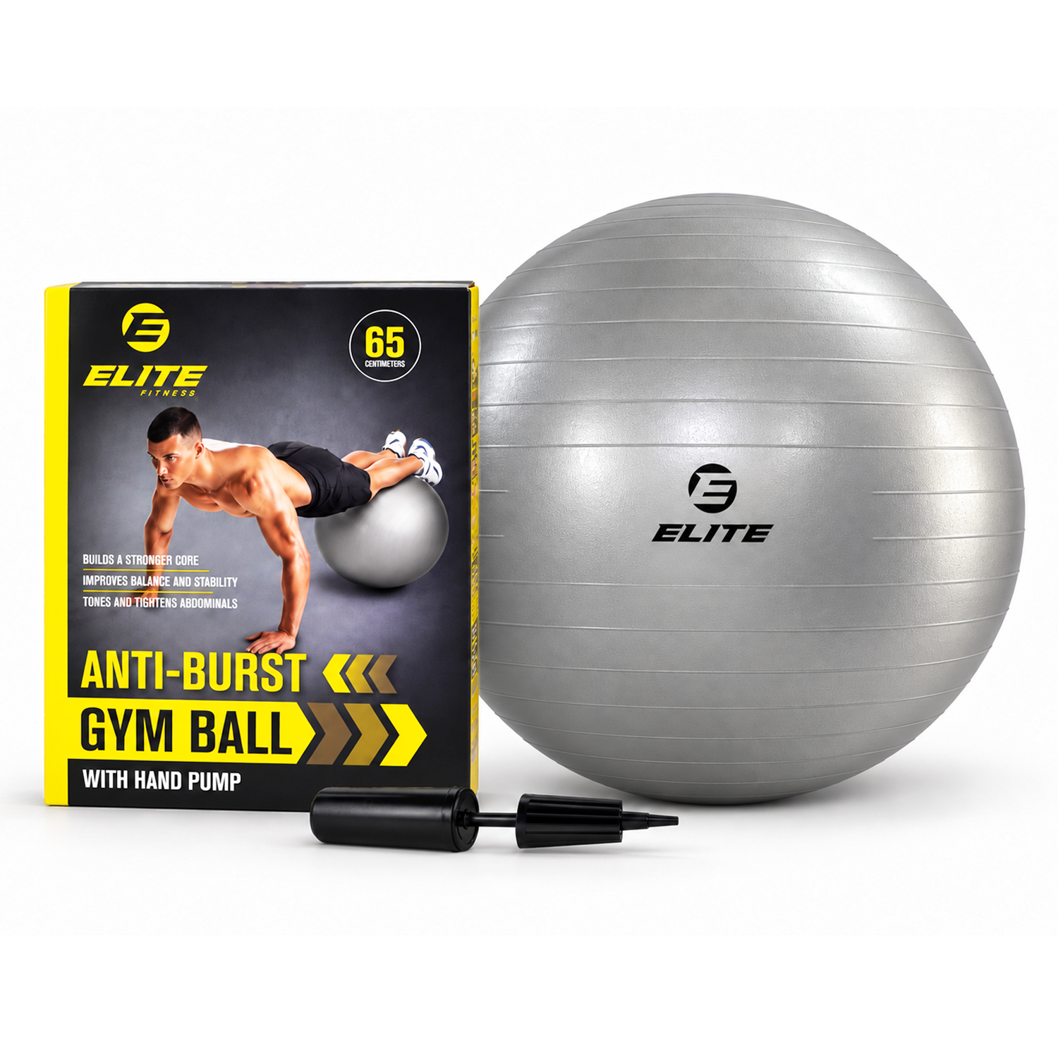 Elite Gym Ball with Hand Pump