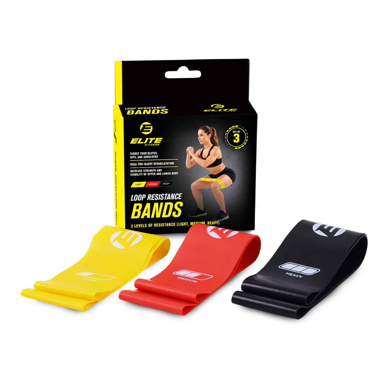 Elite Loops Resistance Bands Set of 3