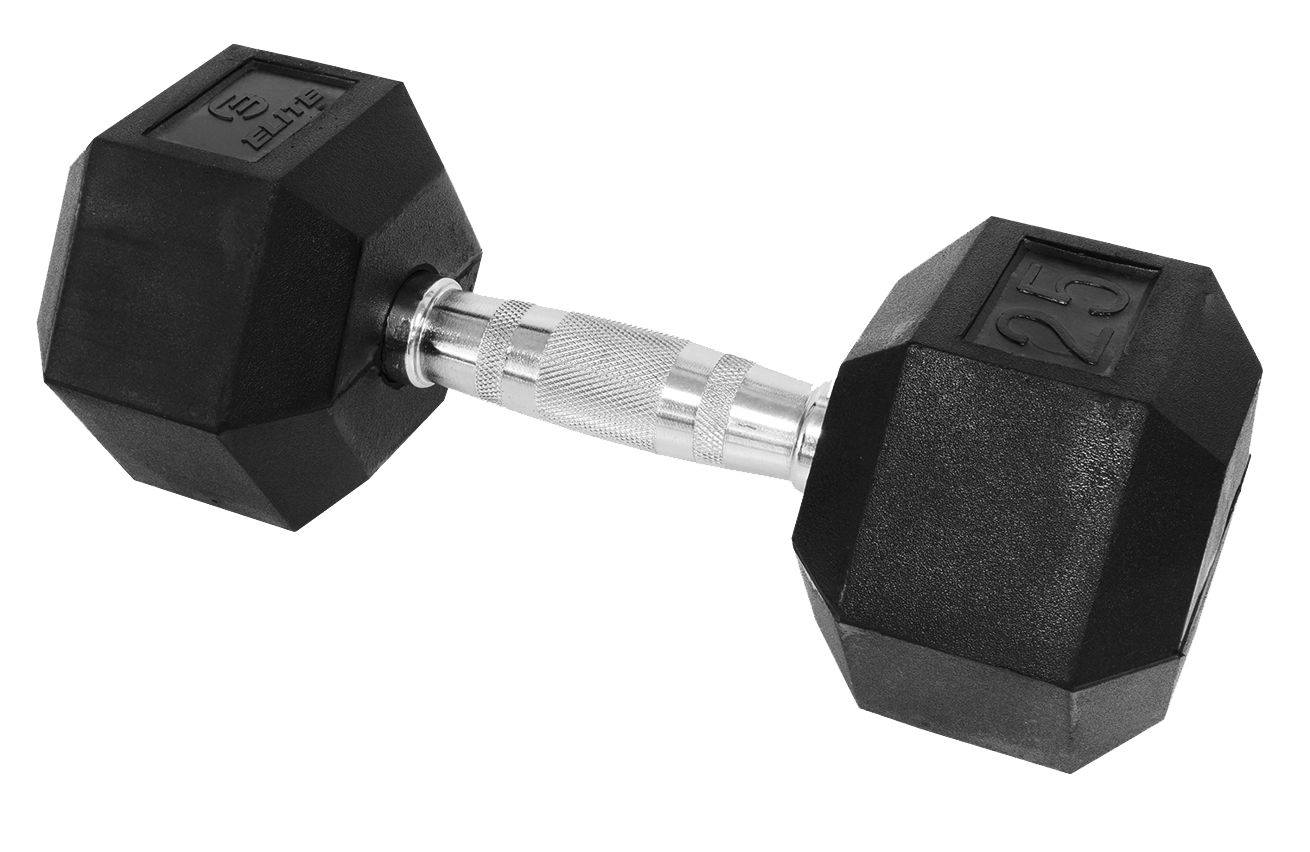 Elite Rubber Hex Dumbell 1pc