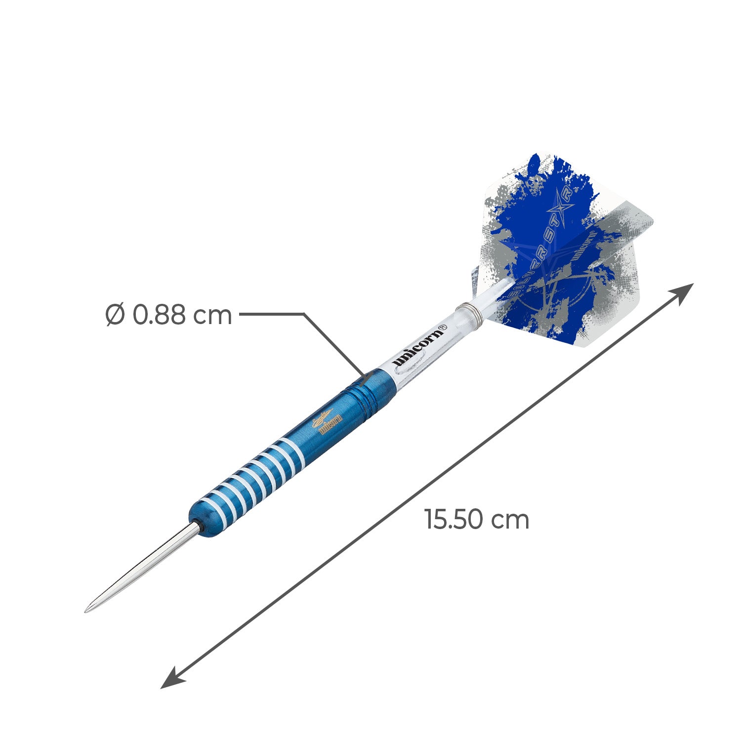 Unicorn Gary Anderson Blue Silverstar Titanium Dart Set