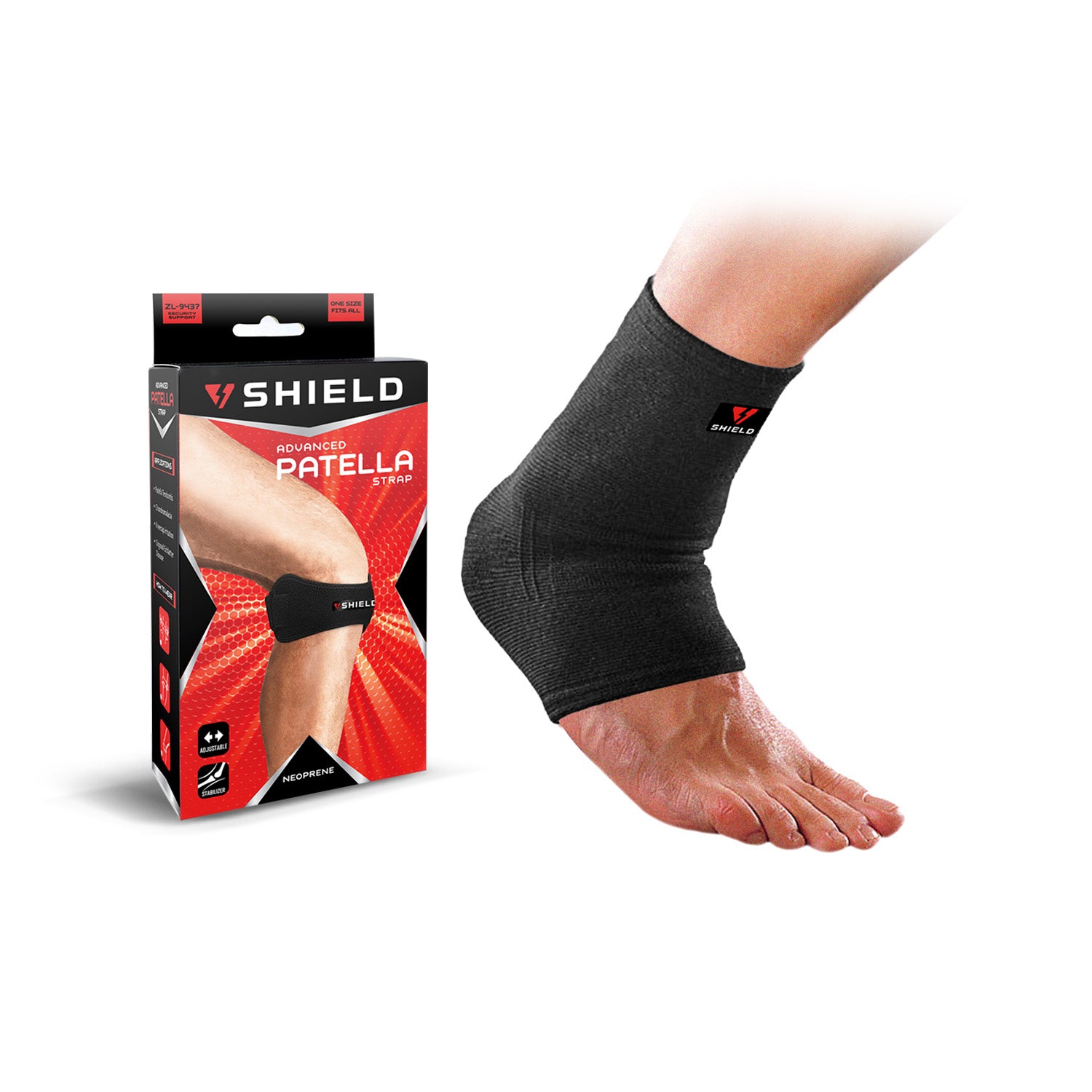 Shield ZL5600 Elastic Ankle Support - Pair