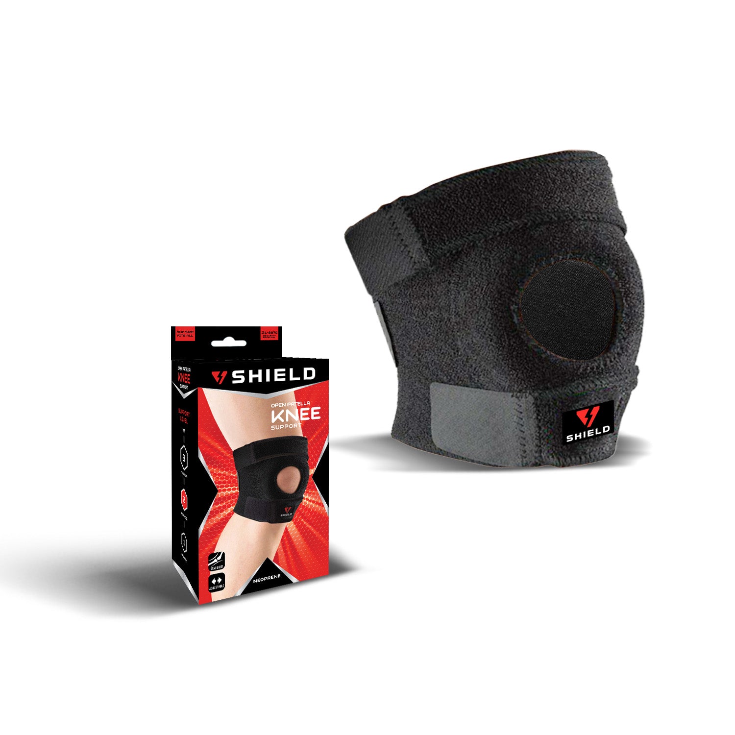 Shield ZL8870 Open Patella Knee Support