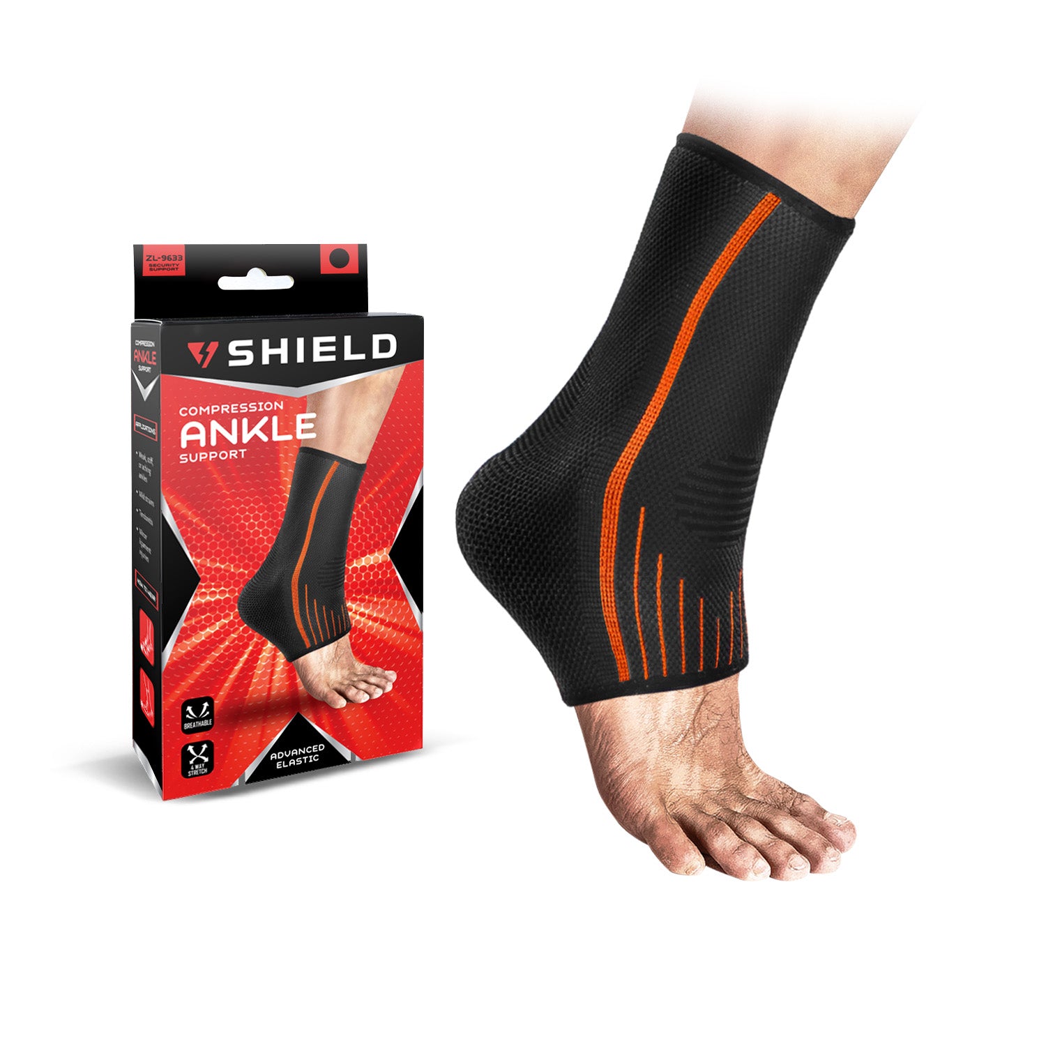 Shield ZL9633 Compression Ankle Support