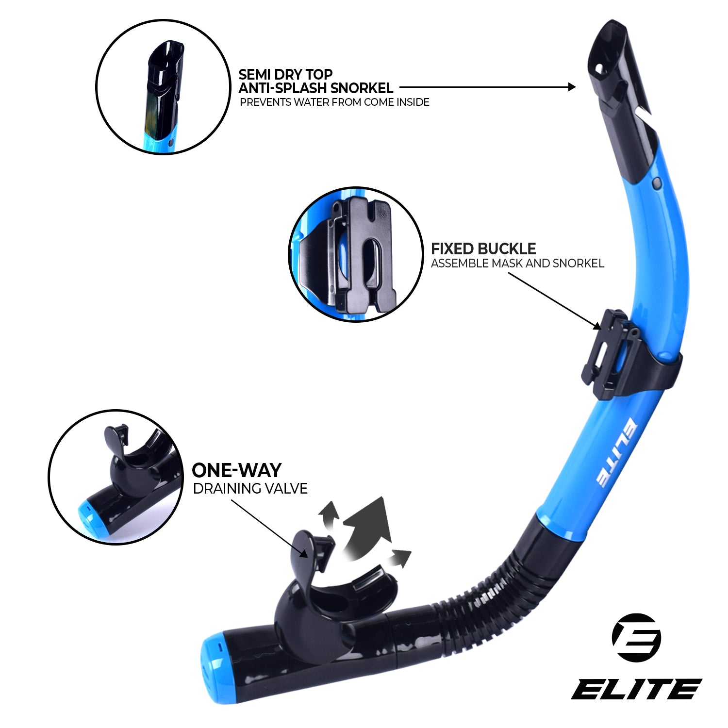 Elite Mask and Snorkel Set