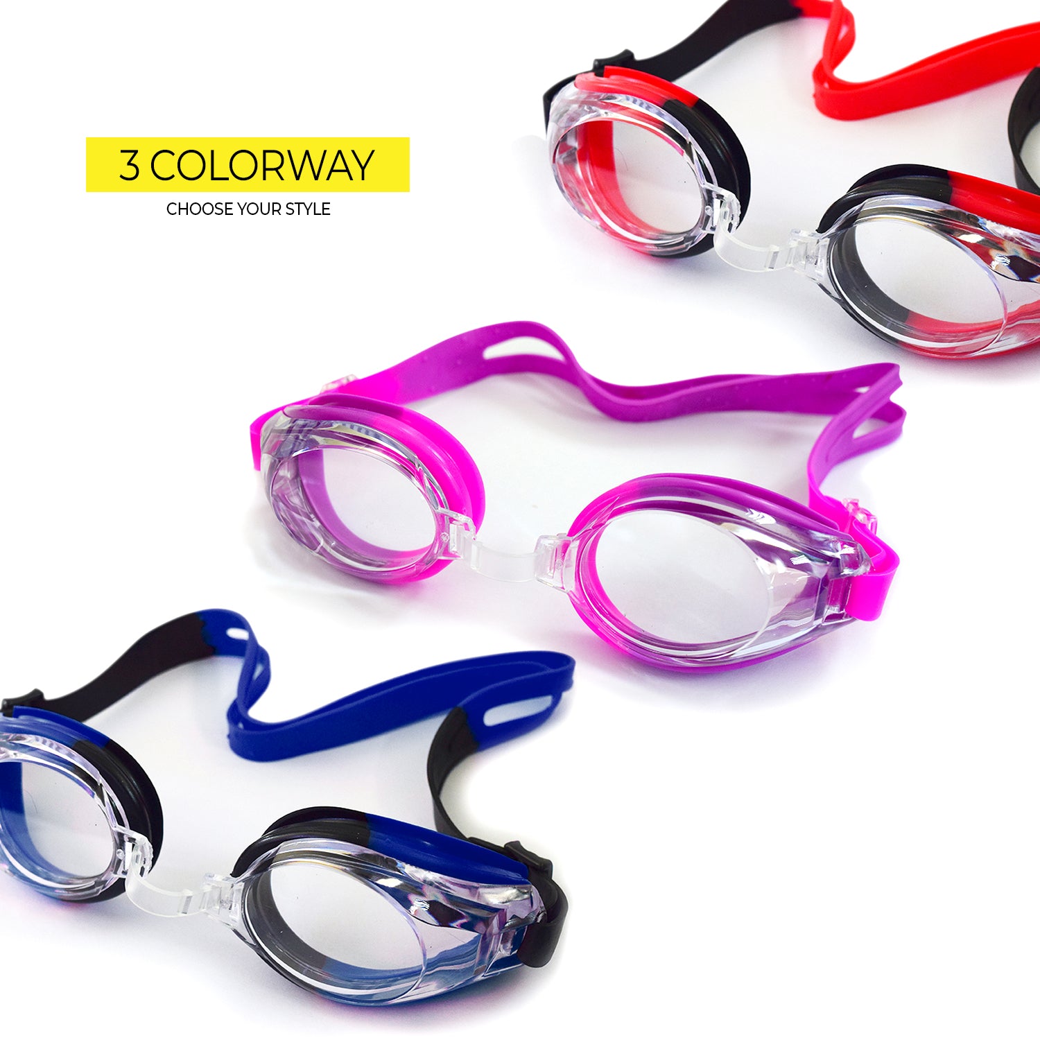 Elite Swimming Goggles Black Blue BL826