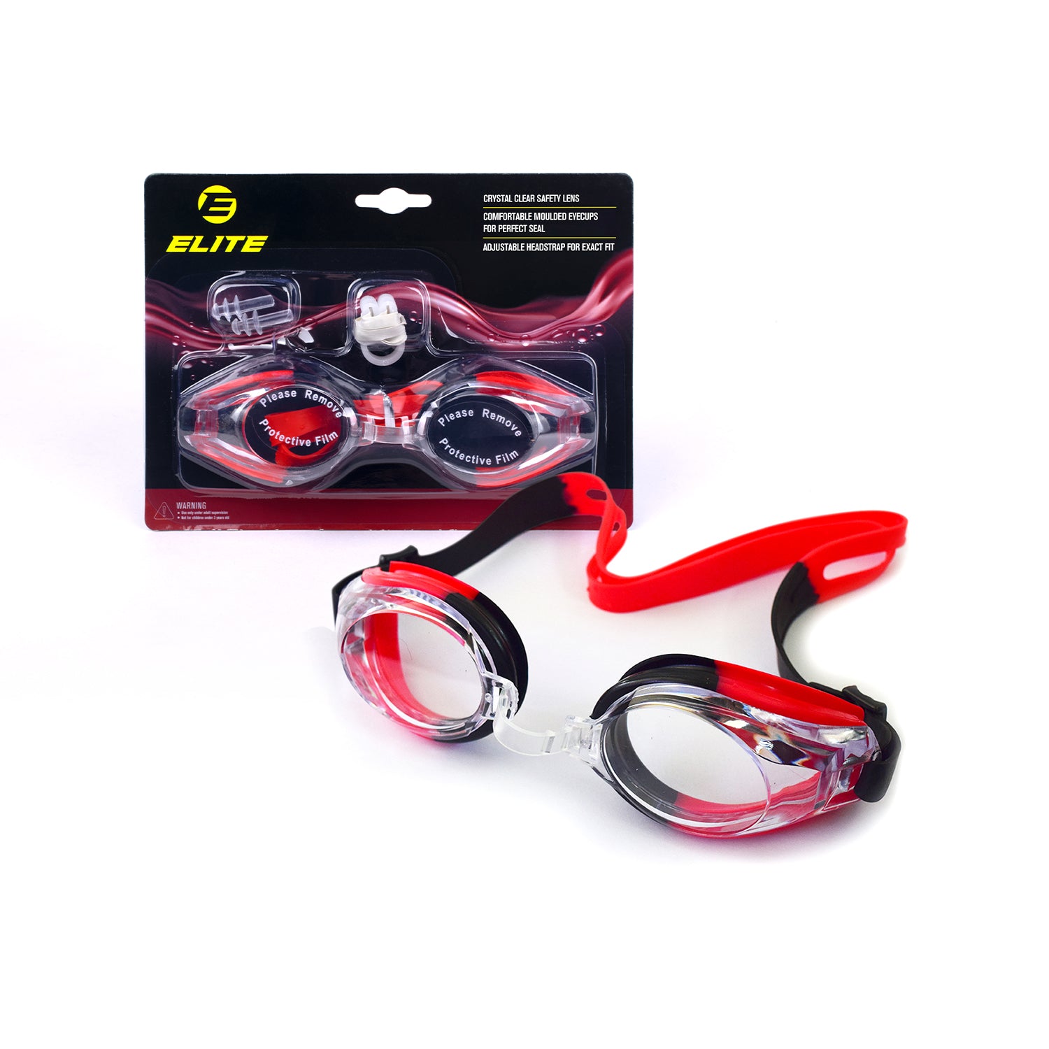 Elite Swimming Goggles Red,Black BL826