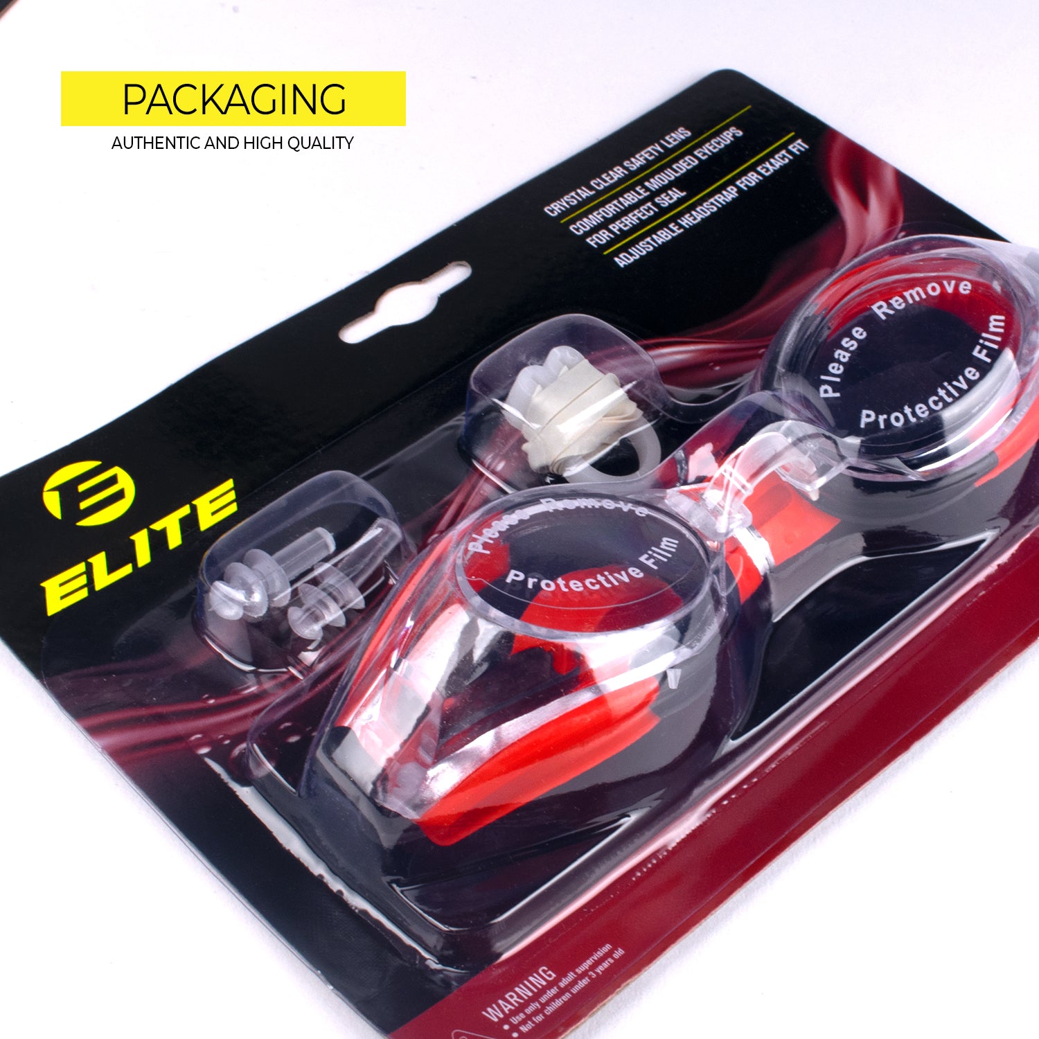 Elite Swimming Goggles Red,Black BL826