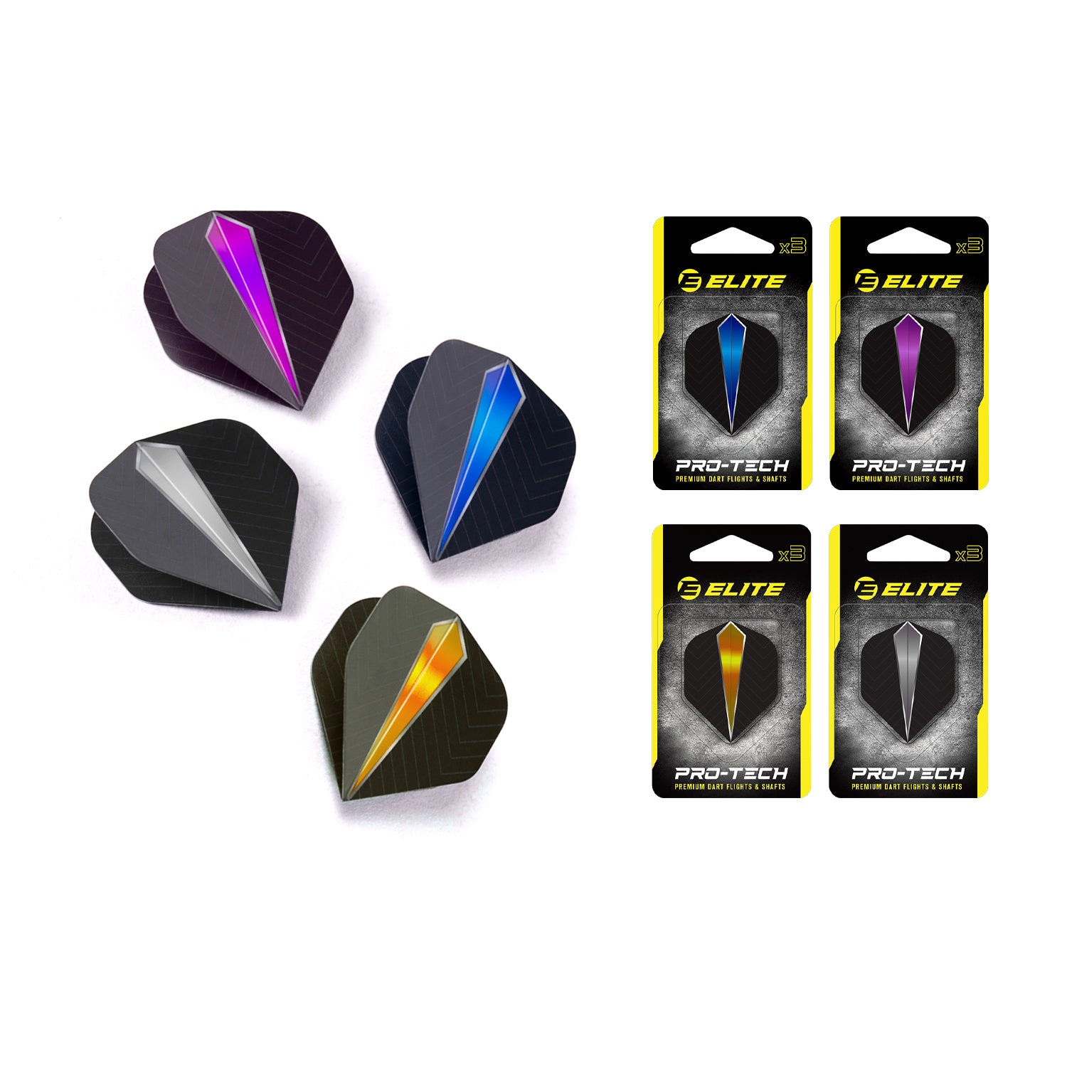 Elite Diamond Dart Flights 4 sets (3 Pcs per set)