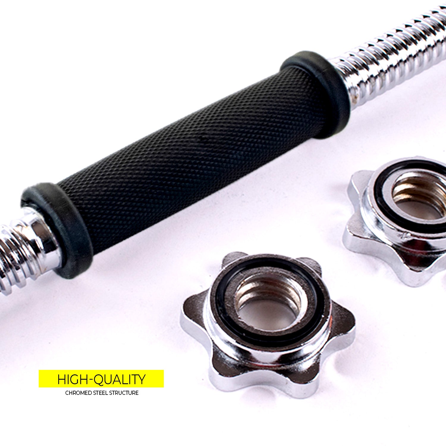 Elite Short Bar with Rubber Grip Handle