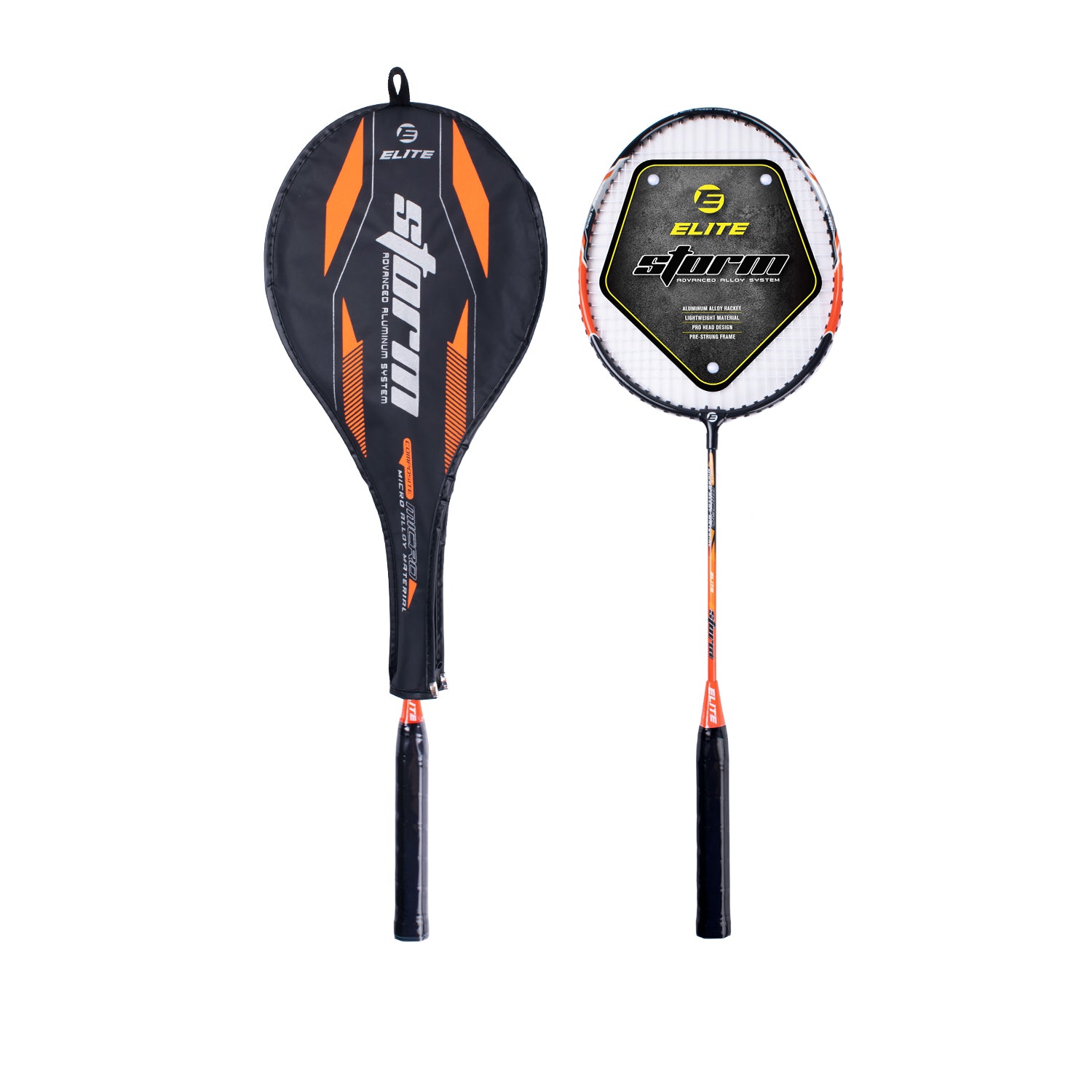 Elite Storm Badminton Racket with 3/4 Bag
