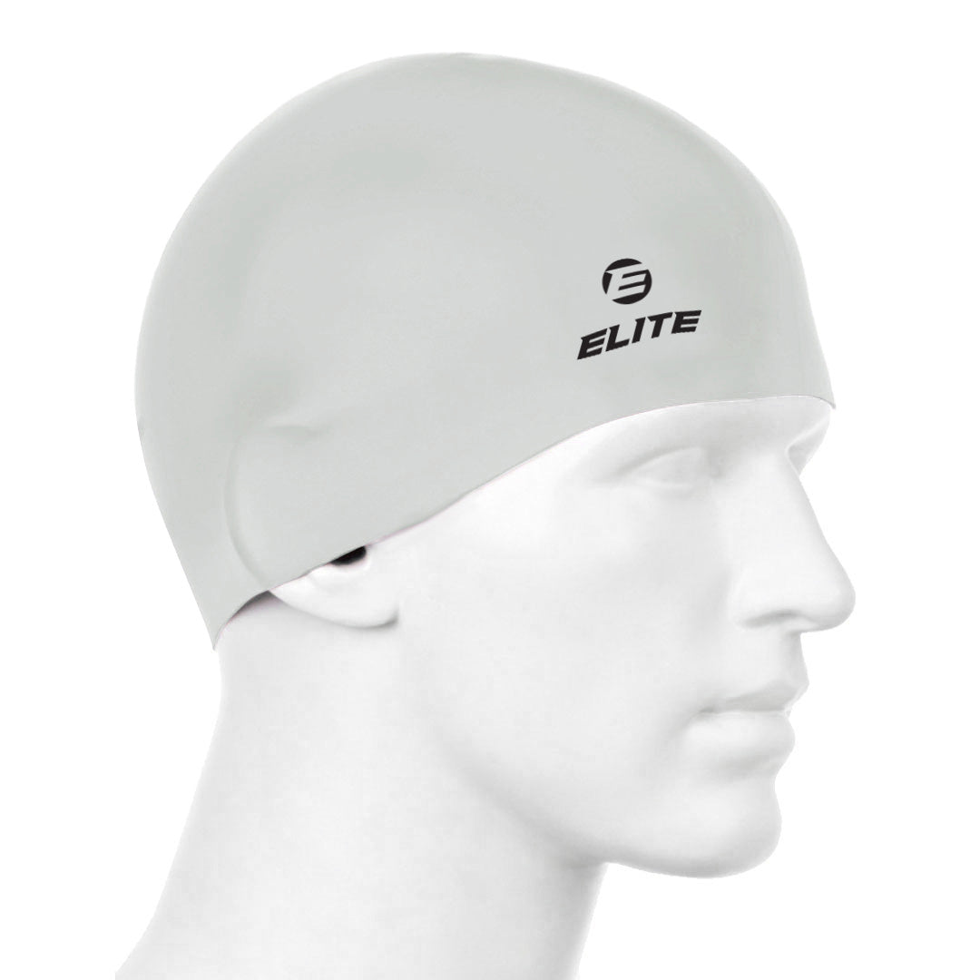Elite Hypoallergenic Silicone Swimming Cap Grey
