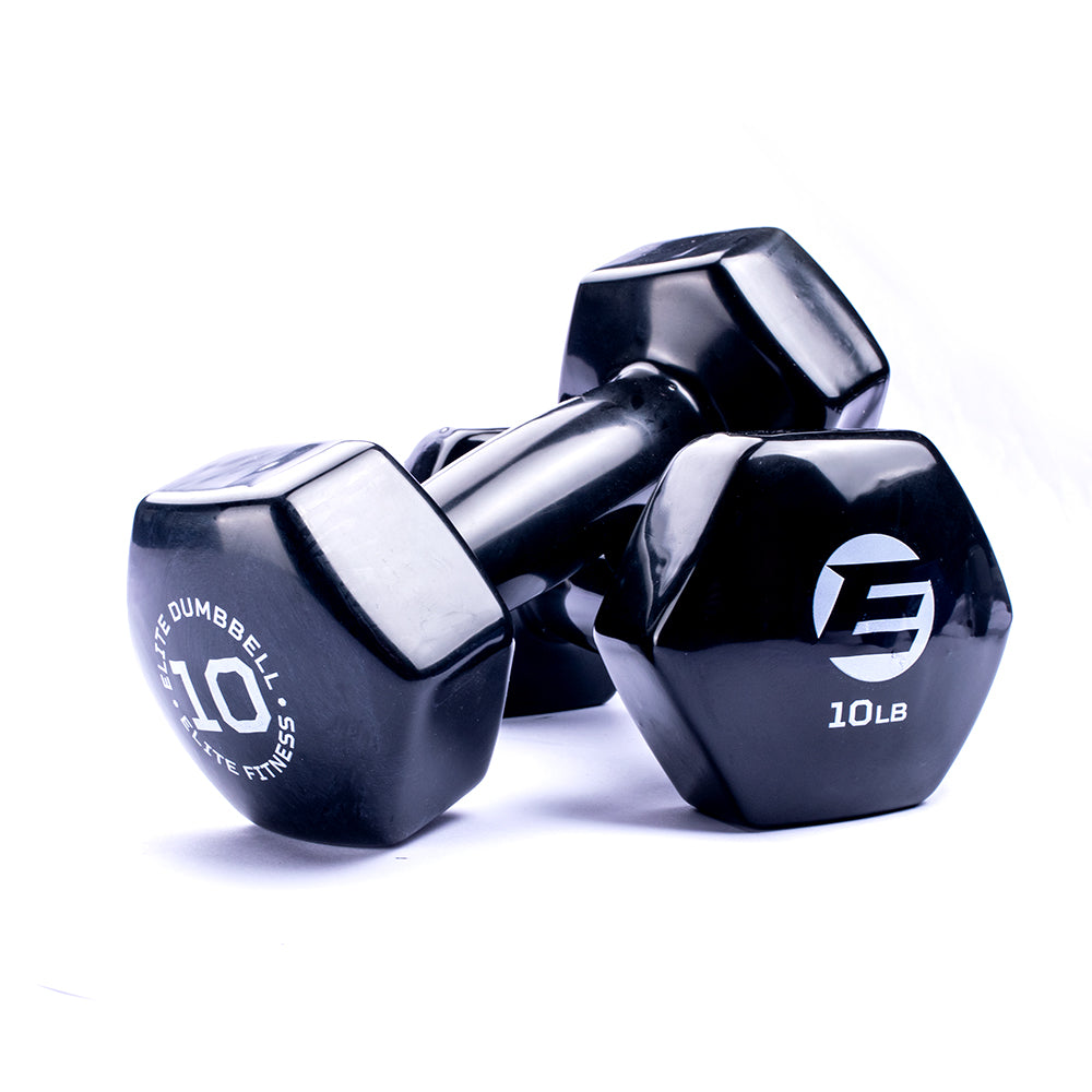 Elite Deluxe Vinyl Dumbbells 7lbs-10lbs - 1pc