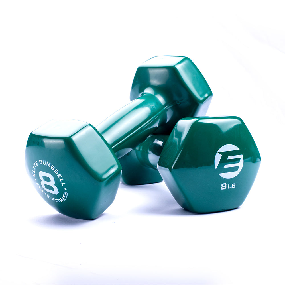 Elite Deluxe Vinyl Dumbbells 7lbs-10lbs - 1pc