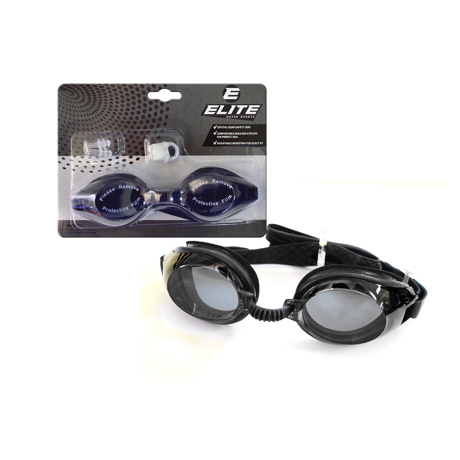 Elite Swimming Goggles Black F268