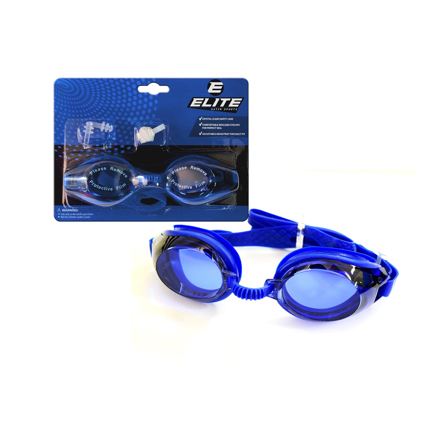 Elite Swimming Goggles Blue F268