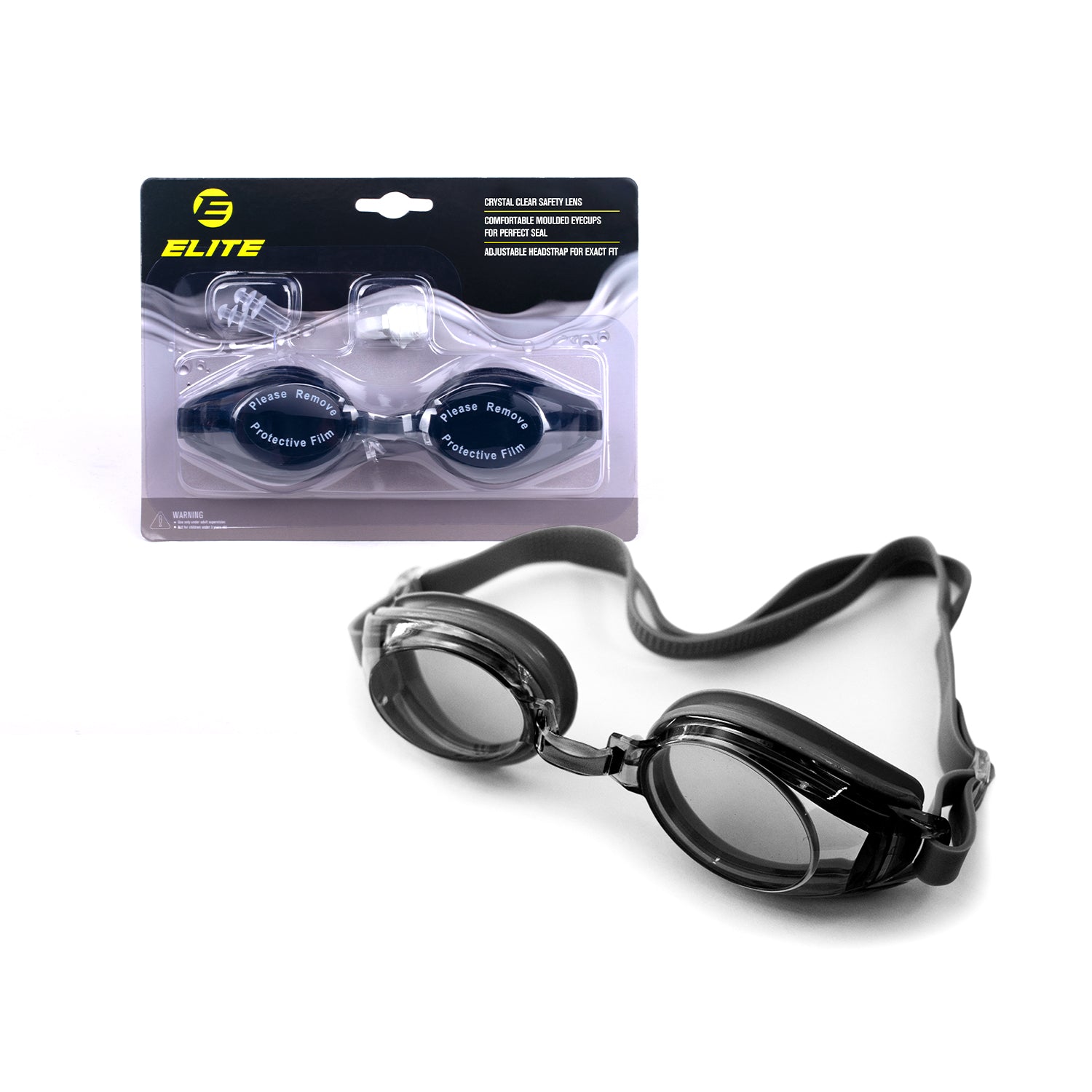 Elite Swimming Goggles Black F308