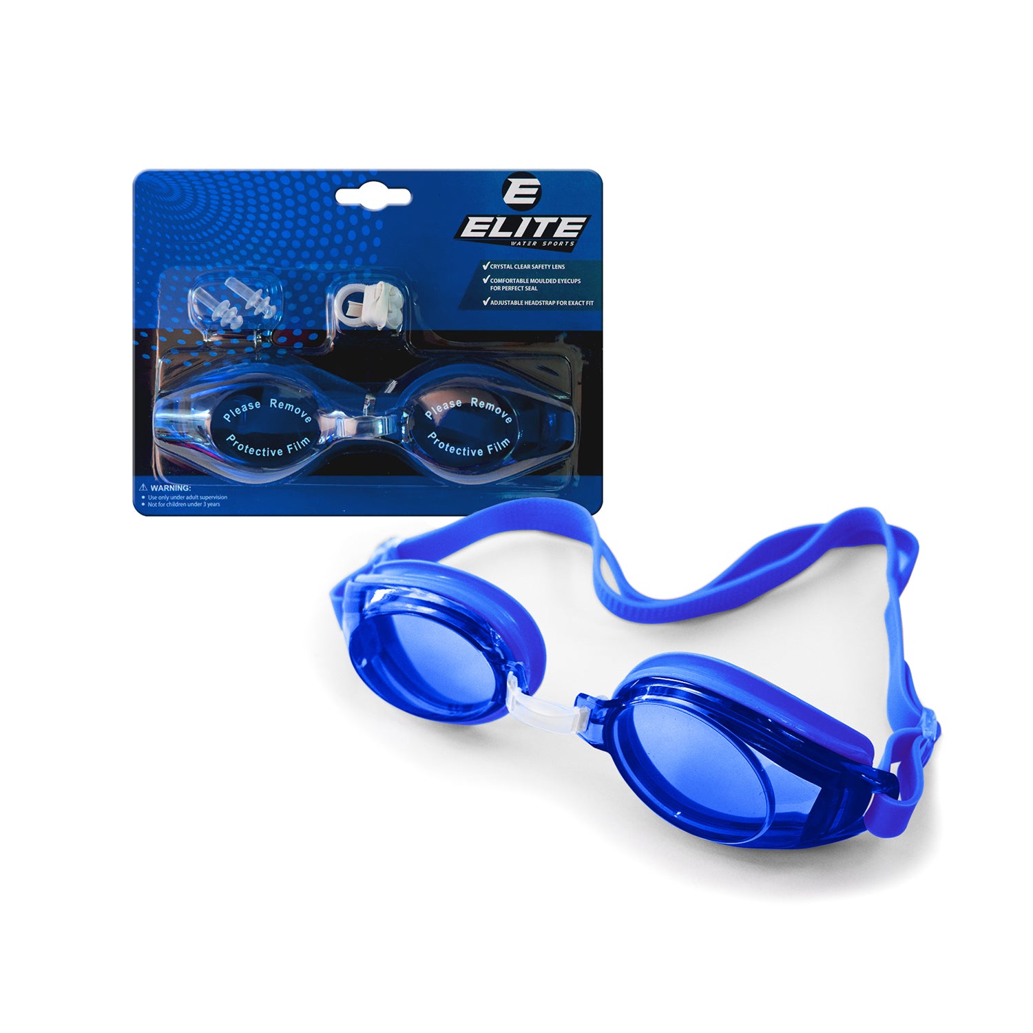 Elite Swimming Goggles Blue F268