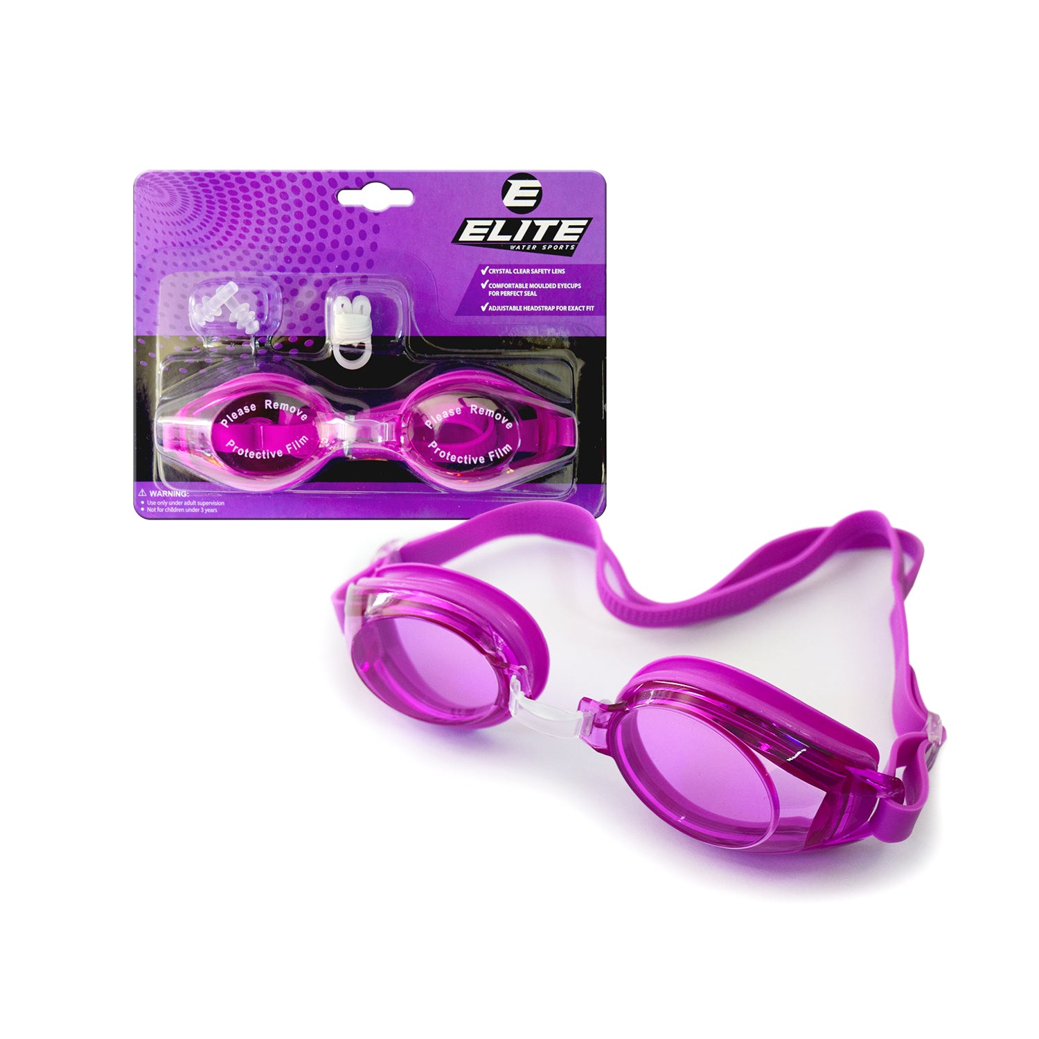 Elite Swimming Goggles Violet F308