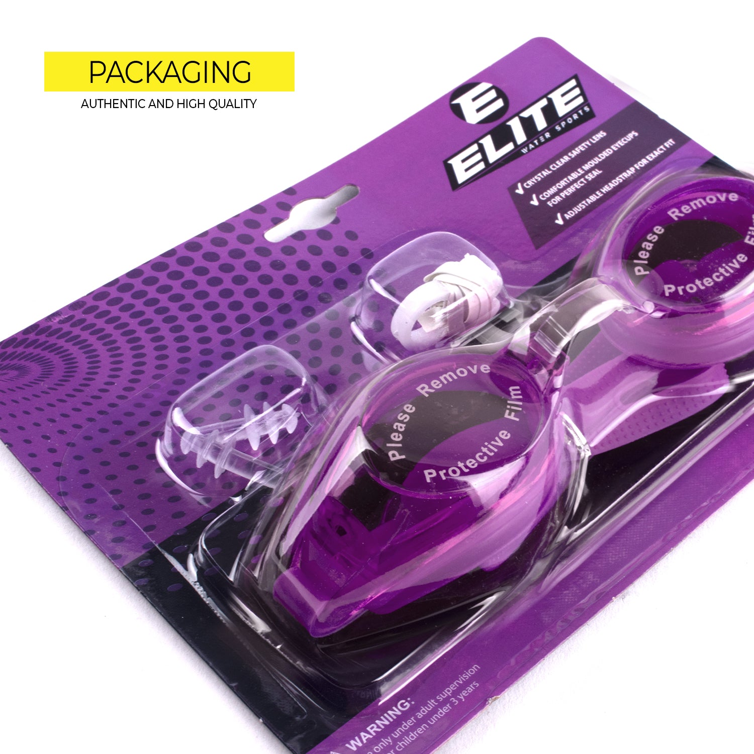Elite Swimming Goggles Violet F308