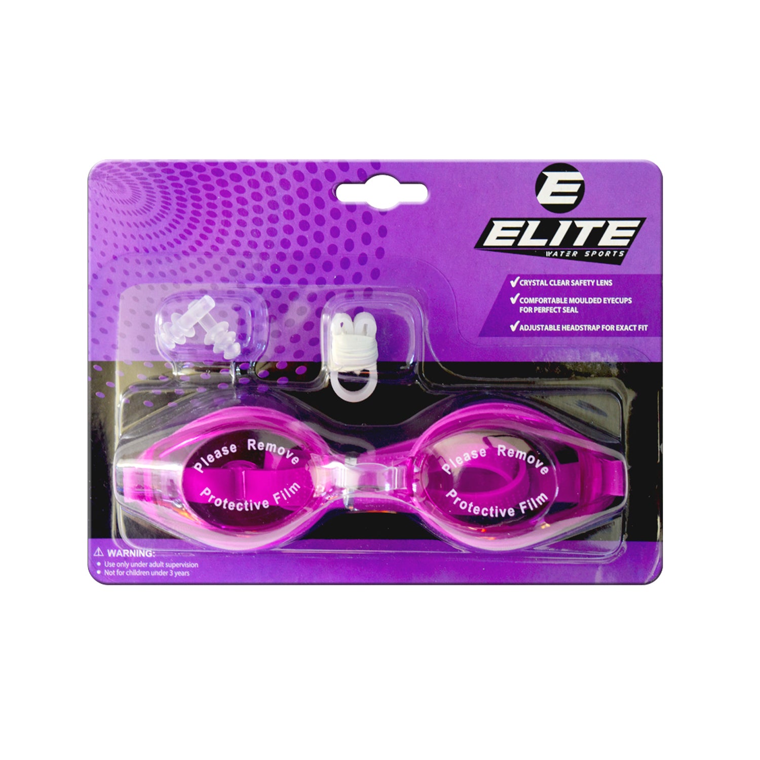 Elite Swimming Goggles Violet F308