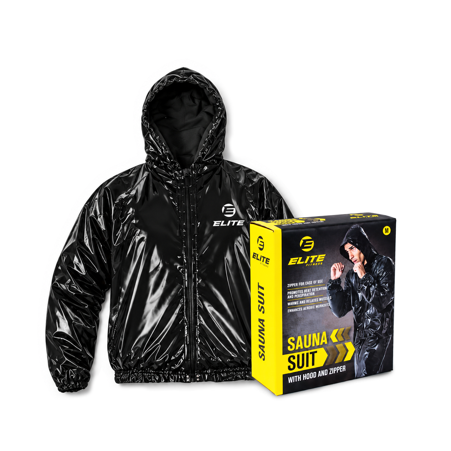 Elite Sauna Suit with Hood and Zipper