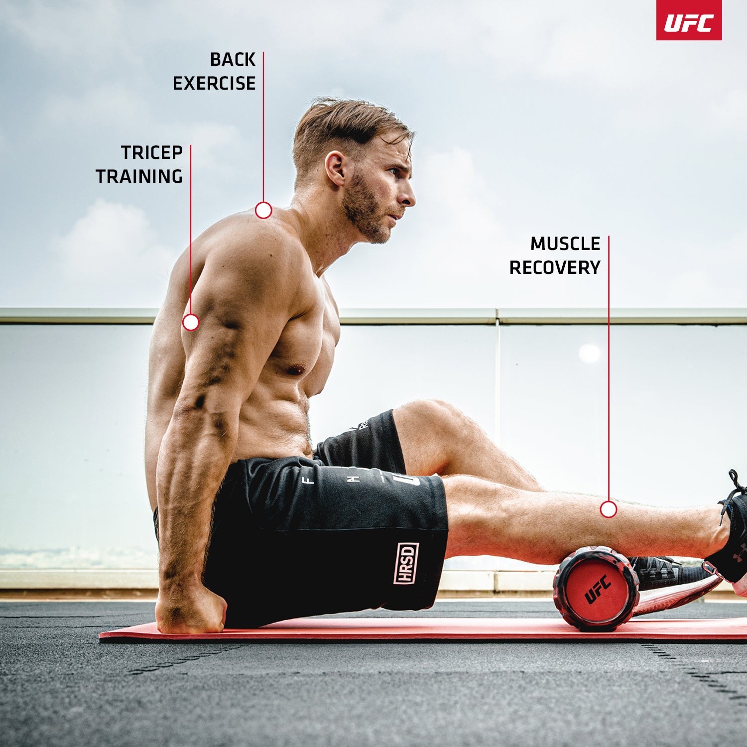 UFC Tire Mark Foam Massage Roller