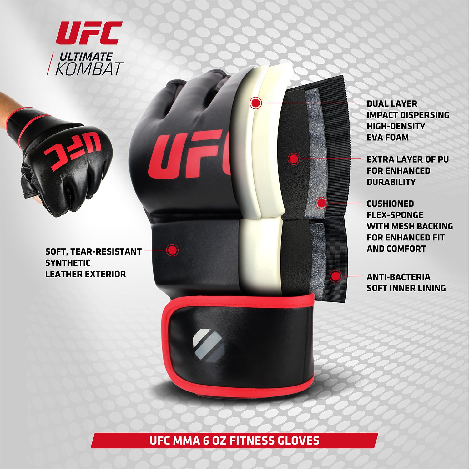 UFC MMA Contender Fitness Gloves - 6 Oz