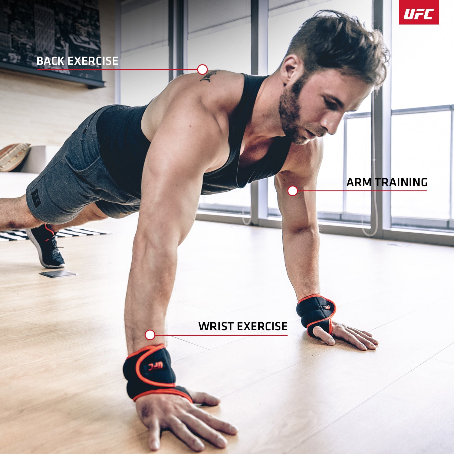 UFC Wrist Weights - 2pcs x 1 Kg