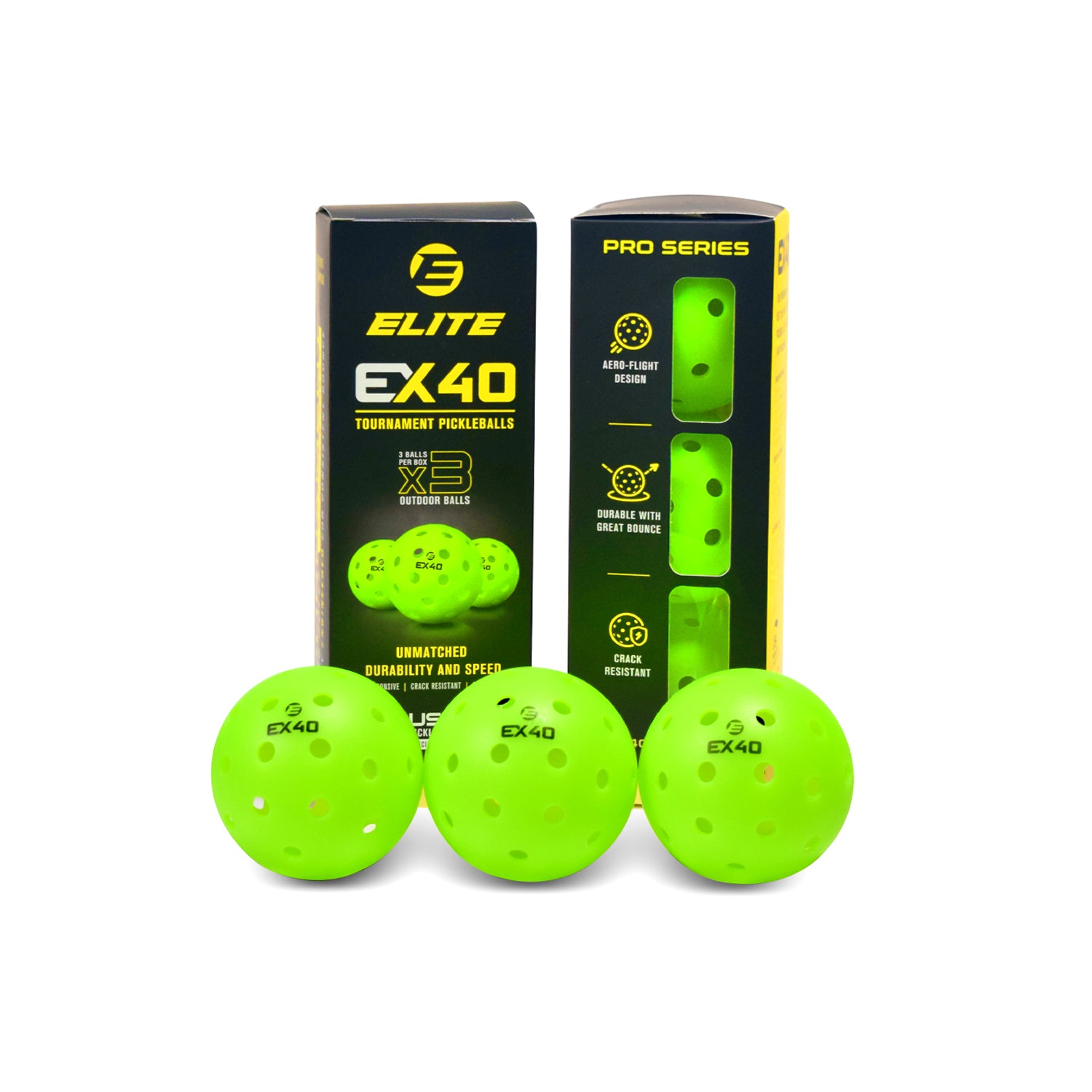 Elite EX40 Tournament Pickleballs